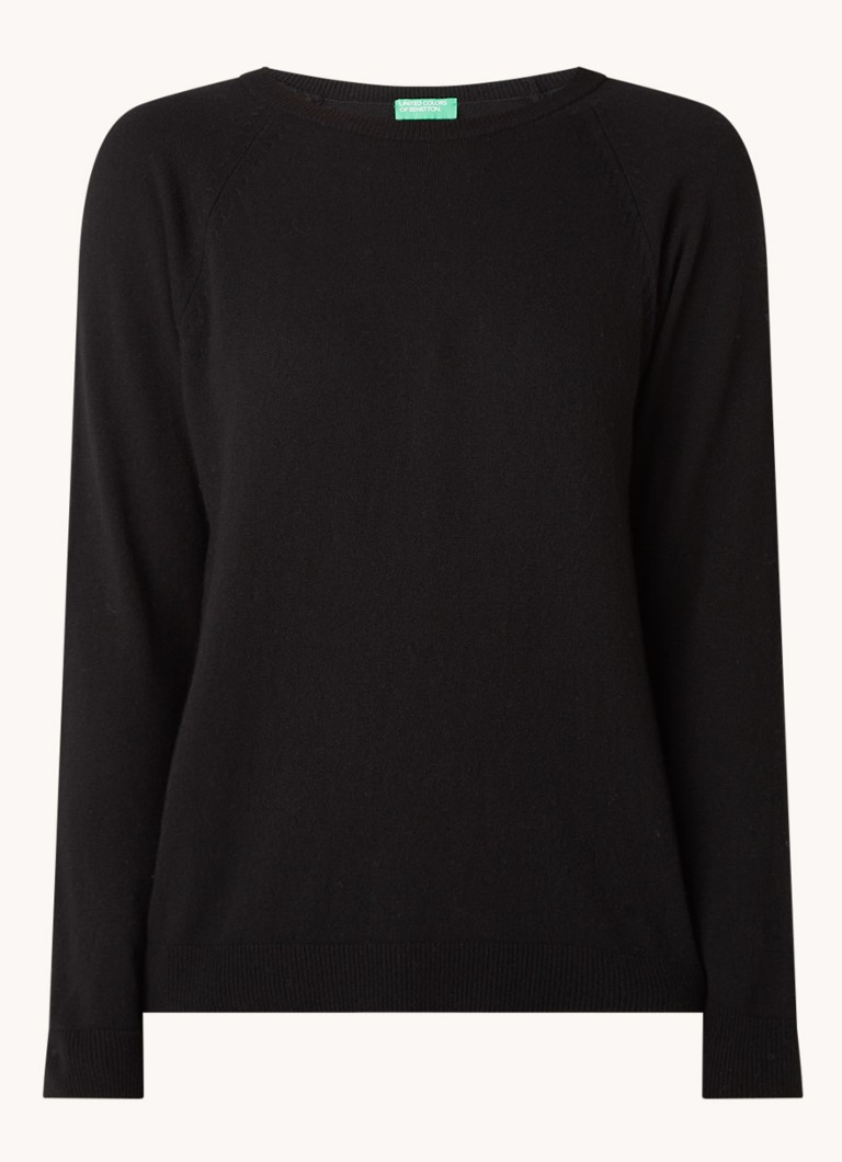 Maglione girocollo Benetton in pregiata maglia di misto cashmere