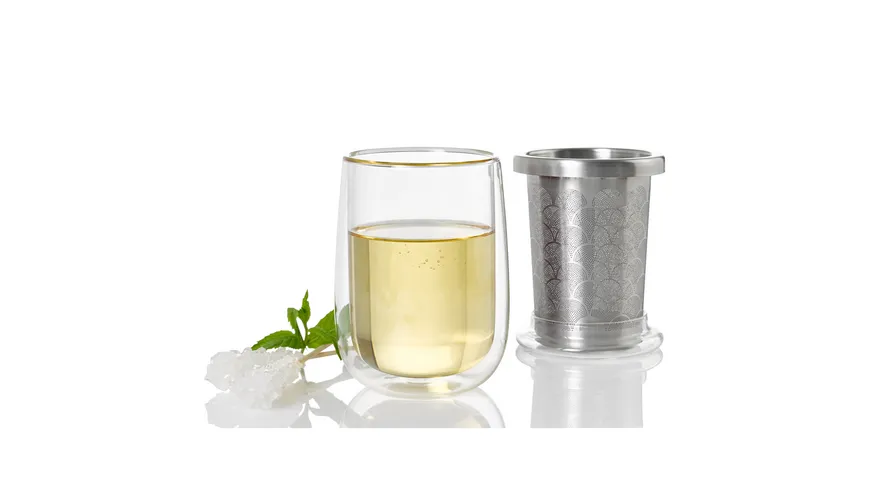 AdHoc Teeglas mit Teefilter FUSION GLASS 0,4 l