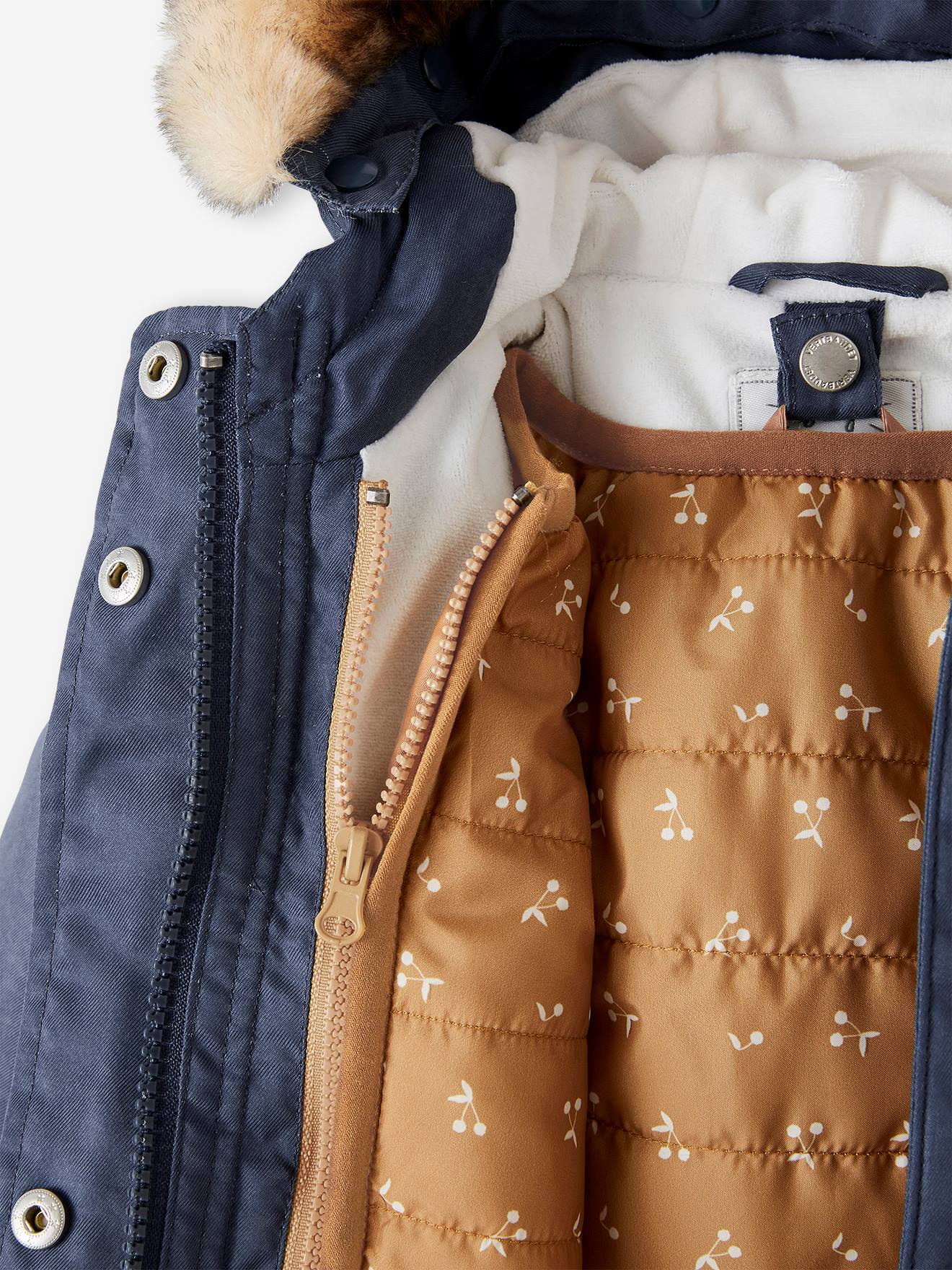 Vertbaudet Mädchen Baby 3-in-1-Jacke, Recycling-Polyester - marine