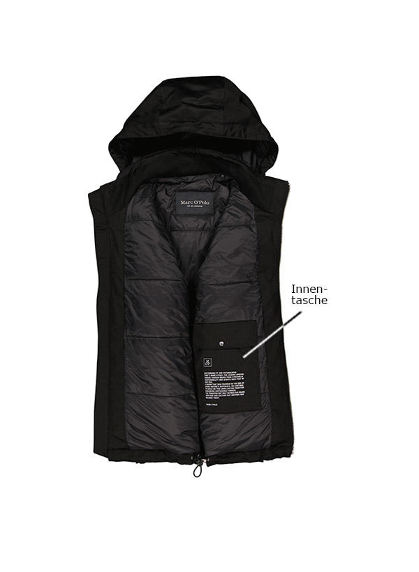 Marc O'Polo, Blouson, Bio Baumwolle wattiert, schwarz