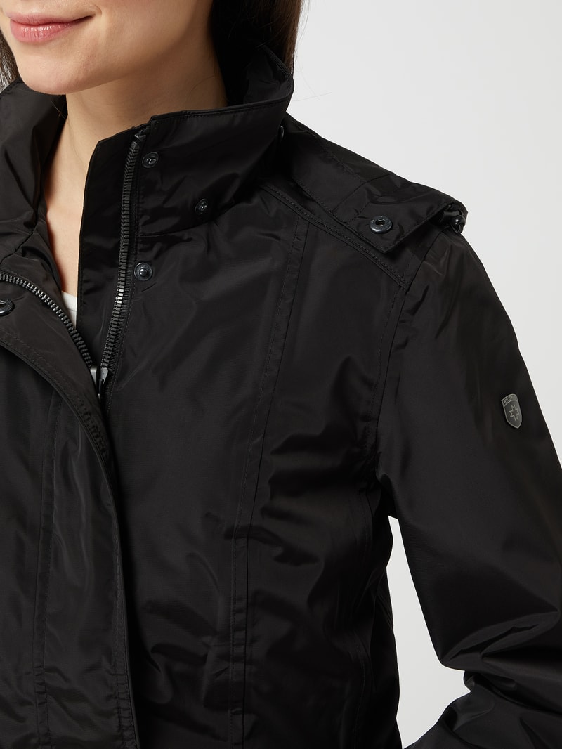 Funktionsjacke mit Label-Applikation Modell 'TOUJOURS 382' in schwarz