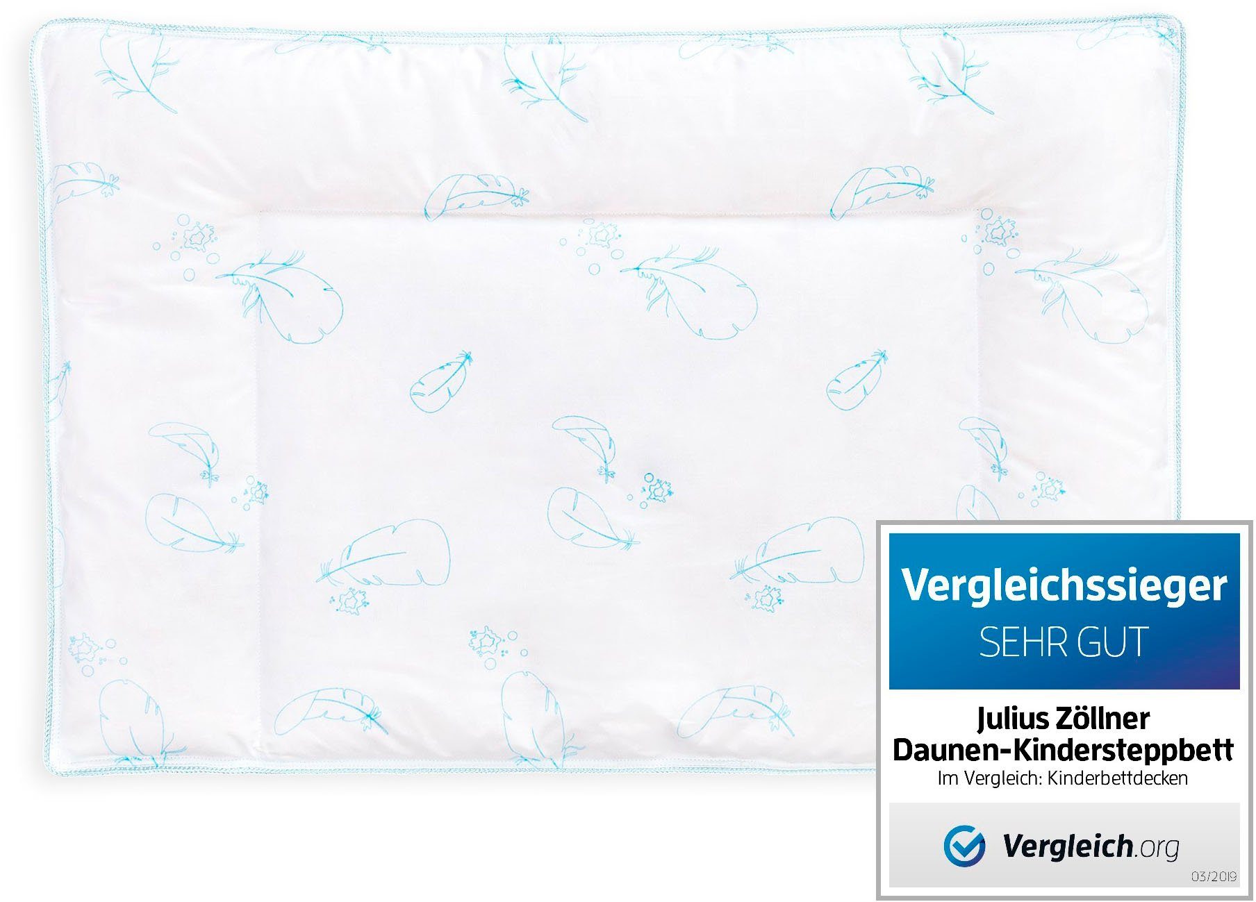 Daunenkissen Daunen-Kinderkopfkissen, Julius Zöllner, Füllung: 90% Gänsedaunen, 10% Gänsefedern