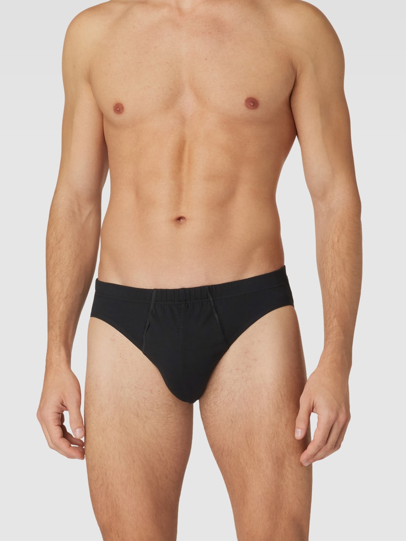 Slip mit elastischem Bund im 2er-Pack in schwarz