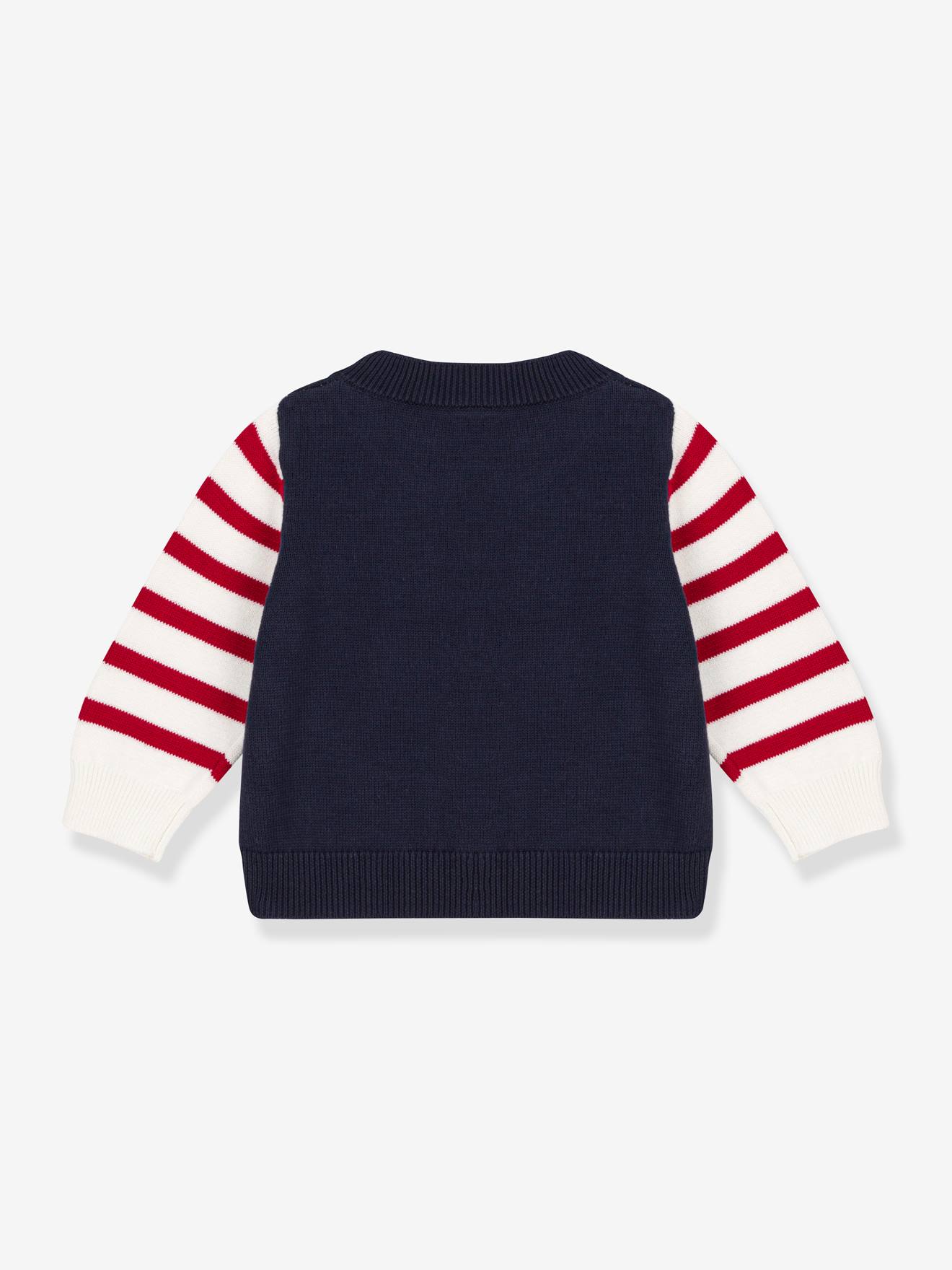 Petit Bateau Baby Strickjacke, Baumwolle PETIT BATEAU - wollweiß