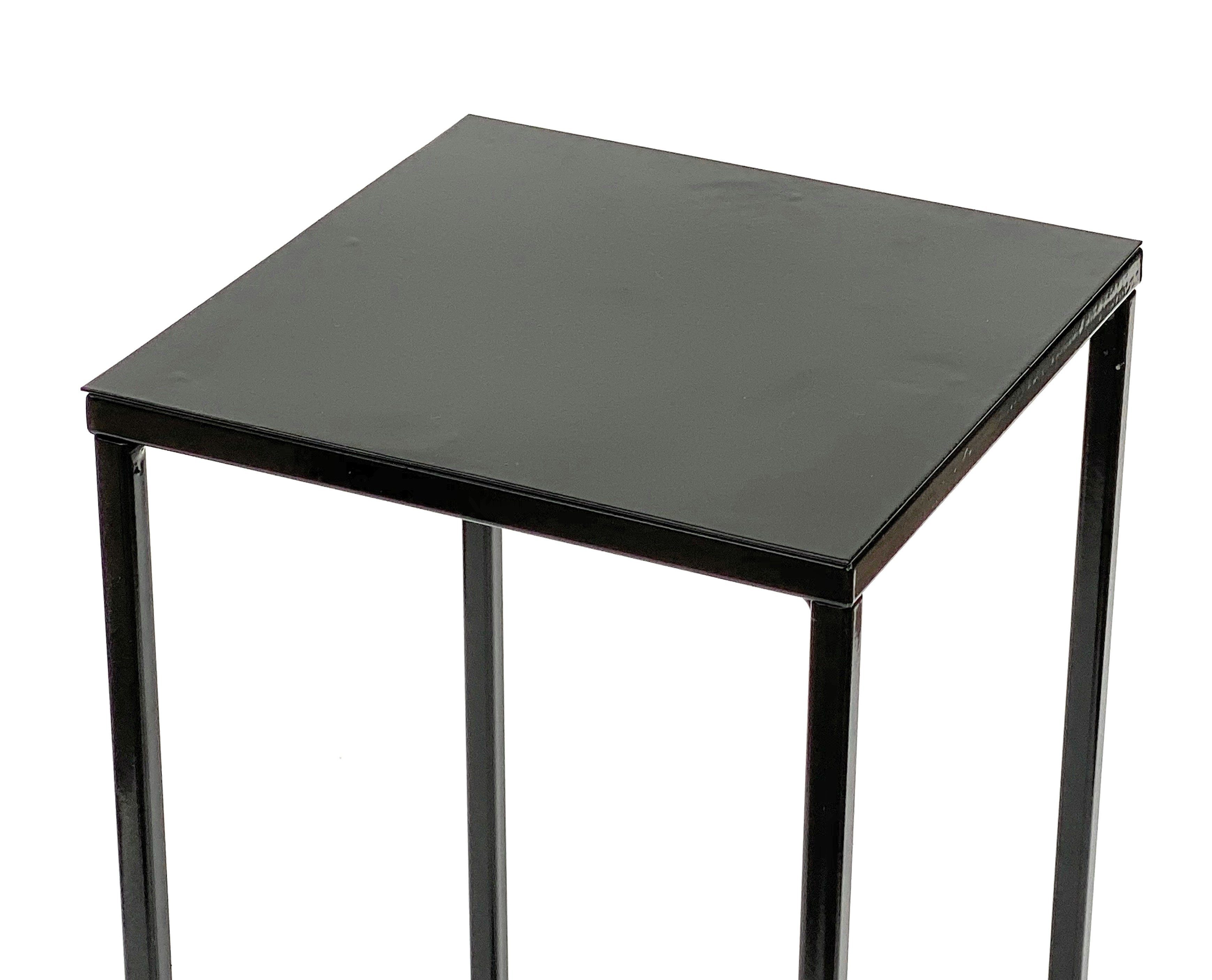DanDiBo Blumenhocker DanDiBo Blumenhocker Metall Schwarz Eckig Blumenständer Beistelltisch 434 Blumensäule Modern Pflanzenständer Pflanzenhocker
