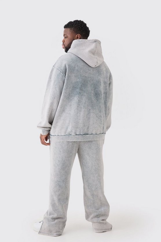 Plus Oversize Hoodie mit Print