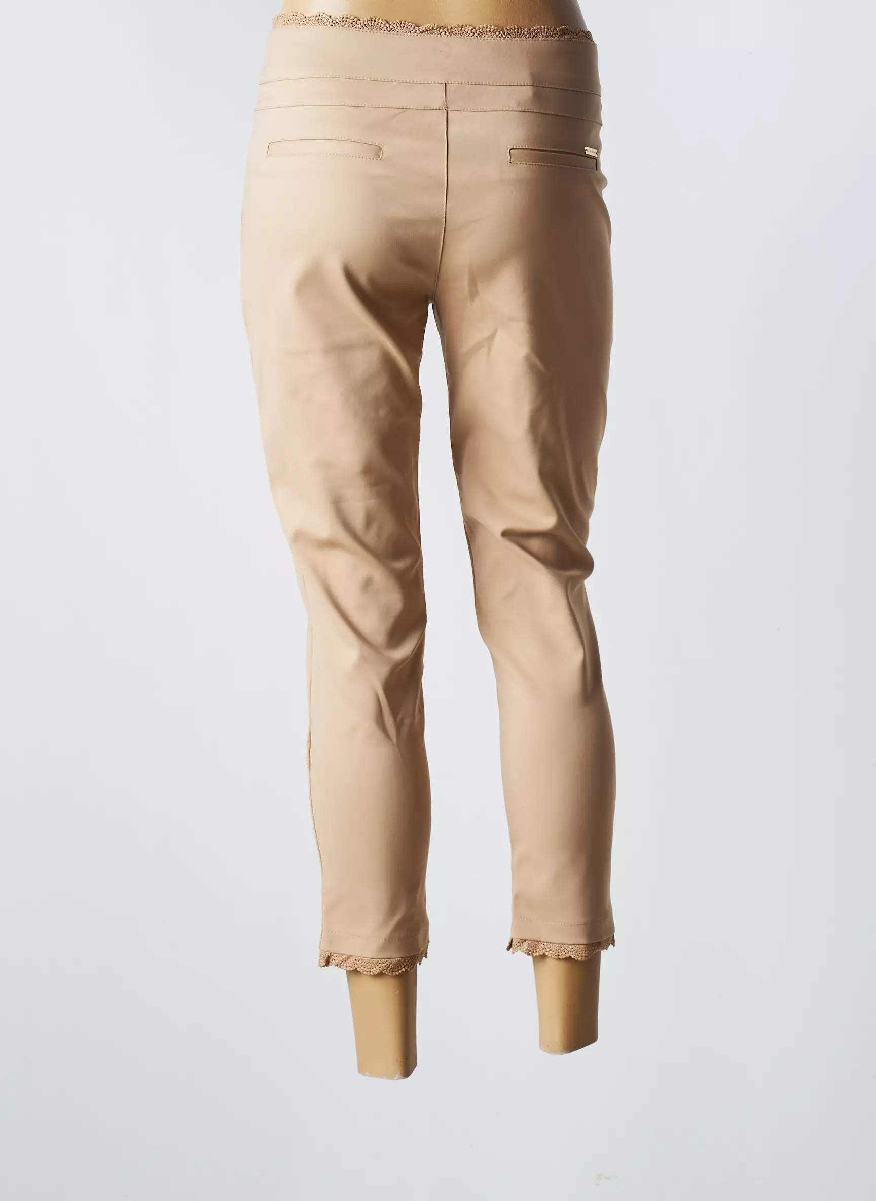 Chic Etjeune Pantalon7 8 Femme couleur marron