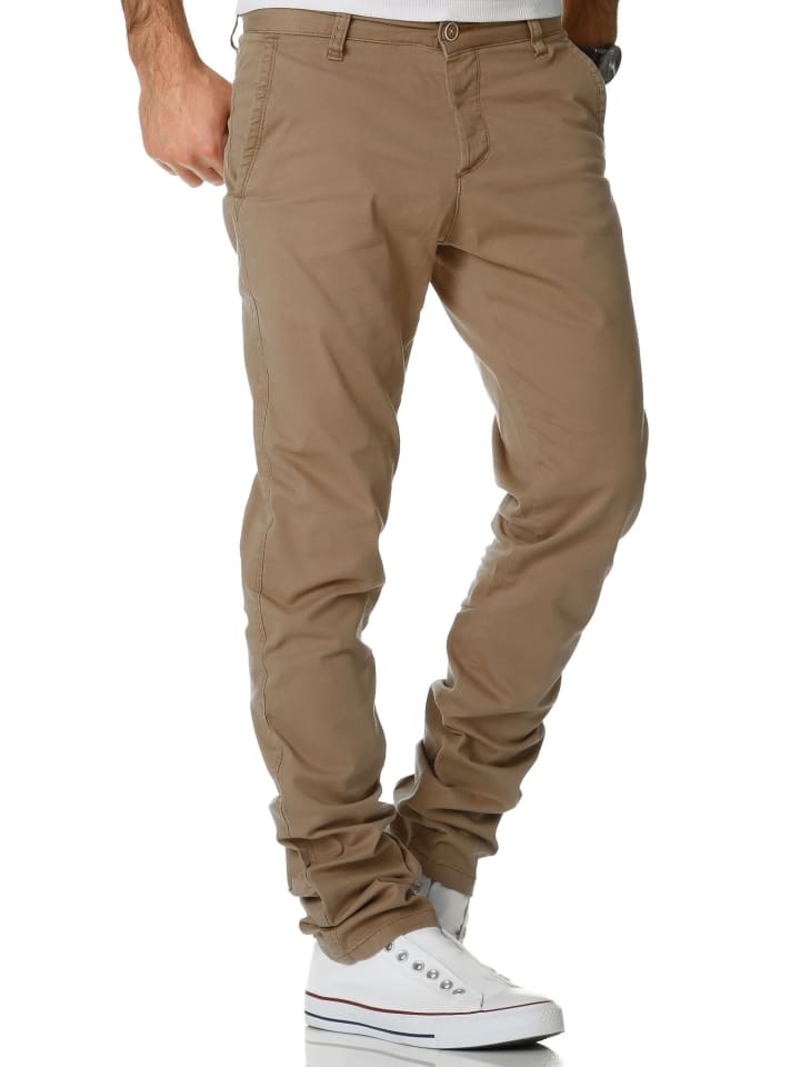 Amaci&Sons Slim Fit Chino mit Stretch WASHINGTON in Beige günstig kaufen