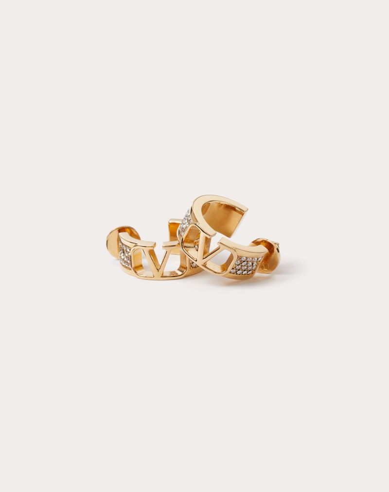 VLOGO SIGNATURE ØRERINGE I METAL OG SWAROVSKI® KRYSTALLER