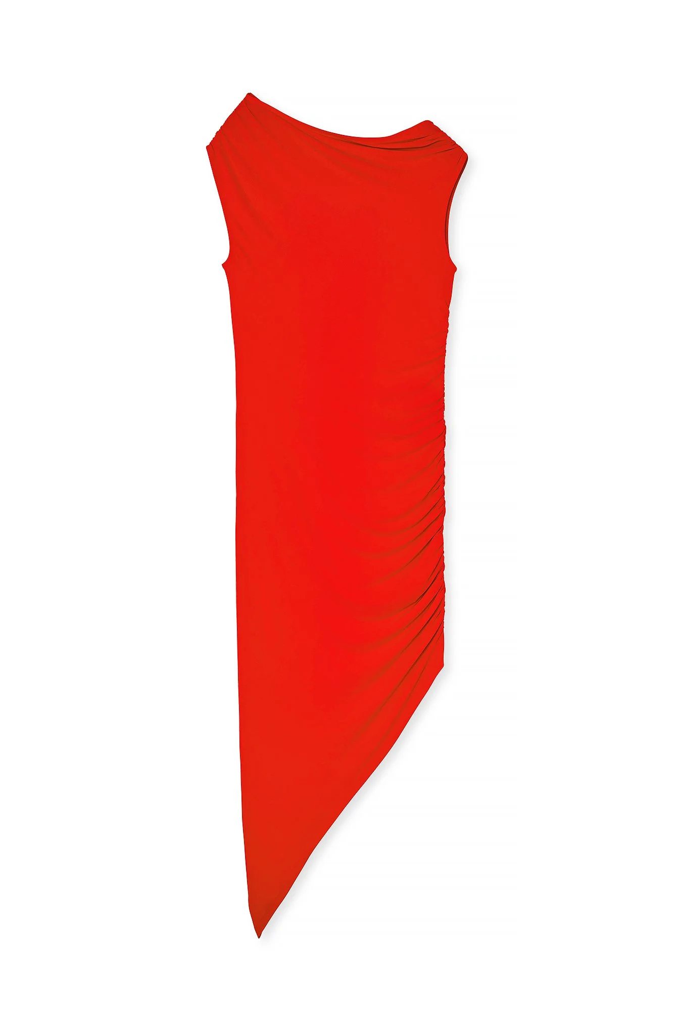 Asymmetric Hem Midi Dress