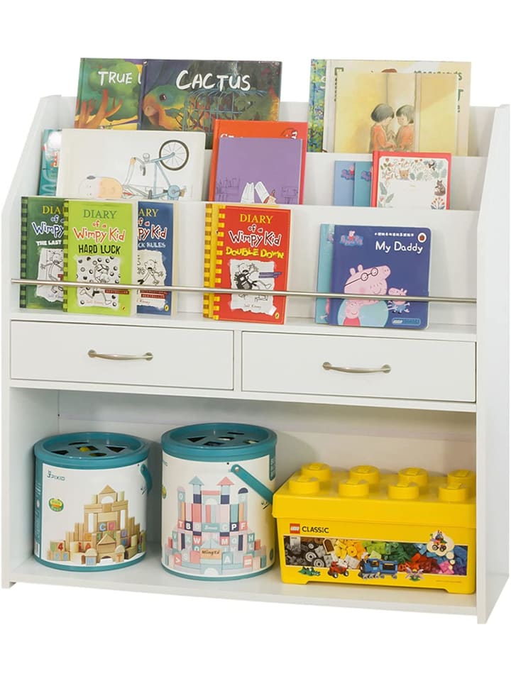 SoBuy Bücherregal in Weiß - (B)85 x (H)86 x (T)26cm günstig kaufen onesize