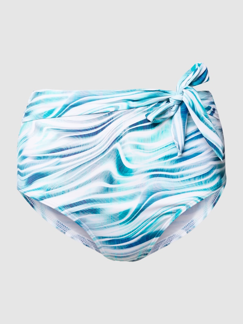 Bikini-Slip mit Allover-Muster in blau
