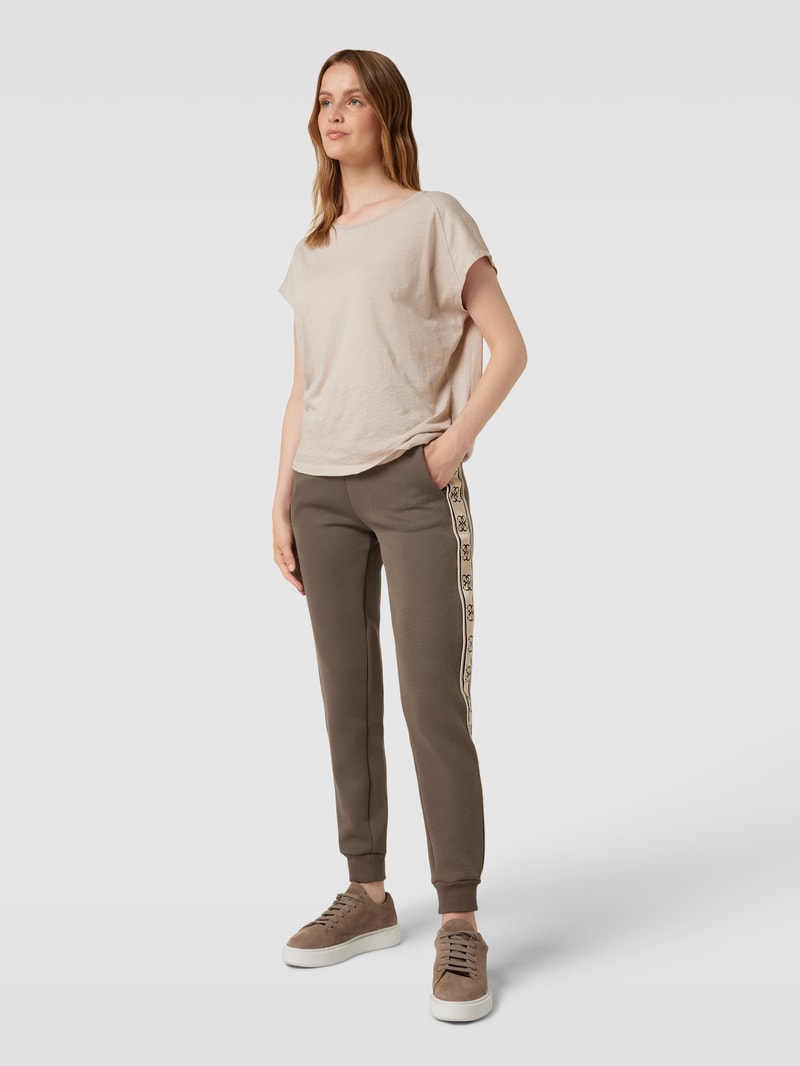 Sweatpants mit Label-Print Modell 'BRITNEY' in schlamm