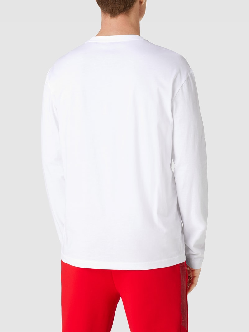 Longsleeve mit Label-Detail in weiß