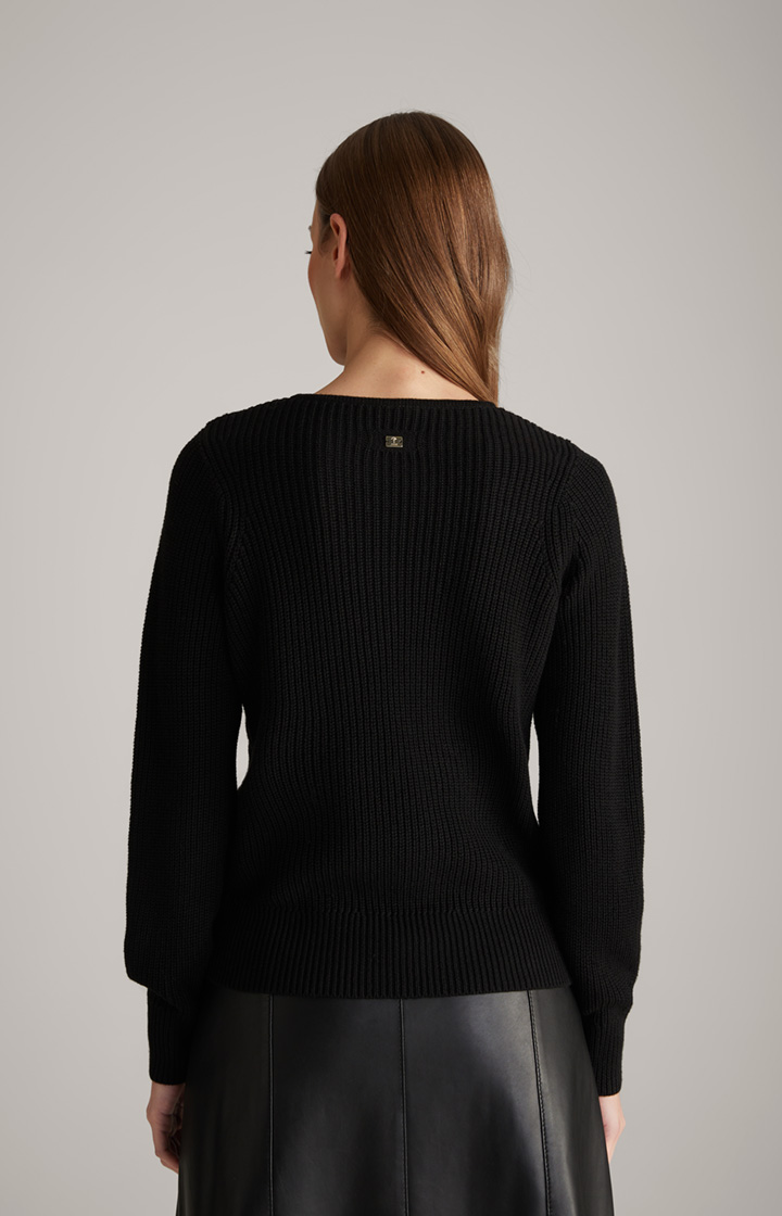 Strick-Pullover in Schwarz