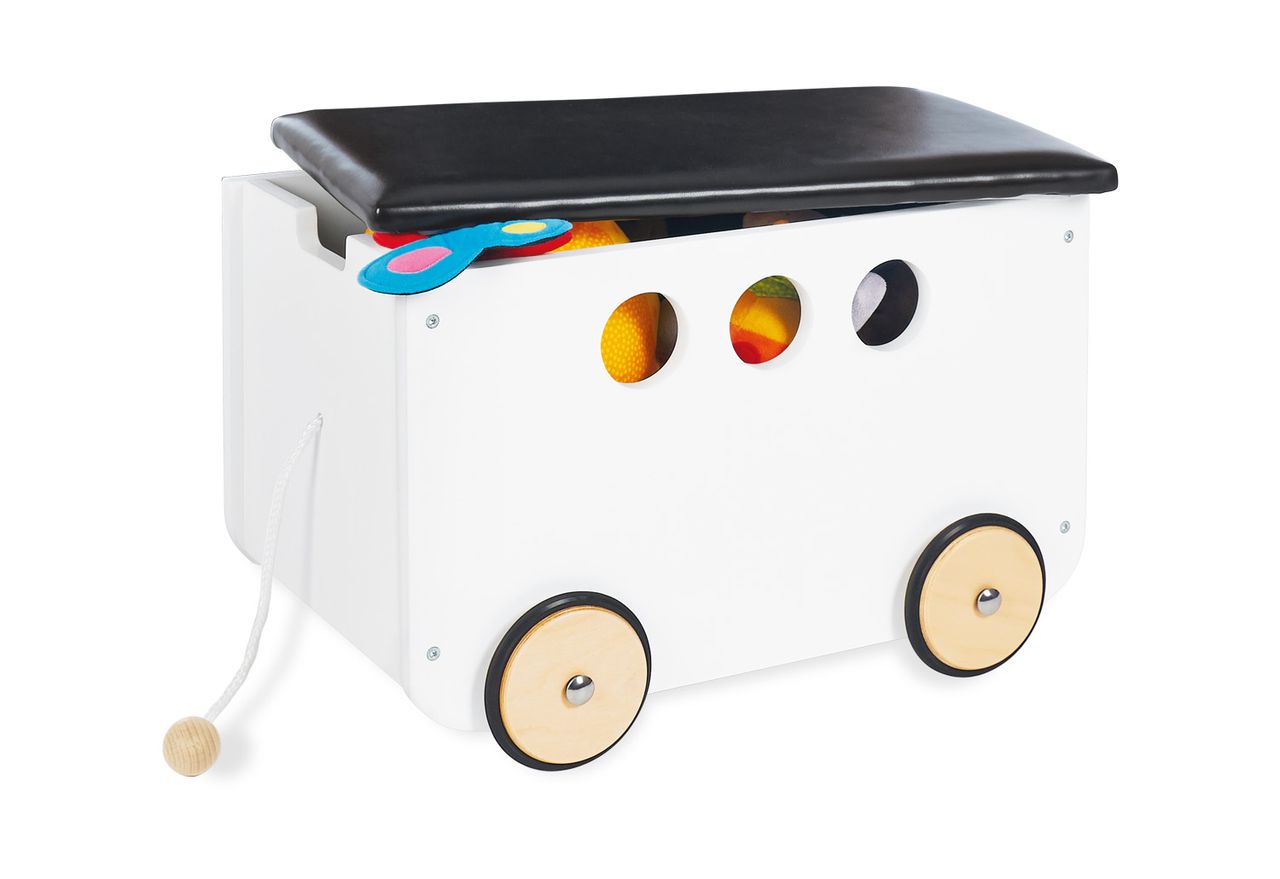 Pinolino Kinderträume Pinolino Spielzeugkiste mit Rollen Jim, weiß