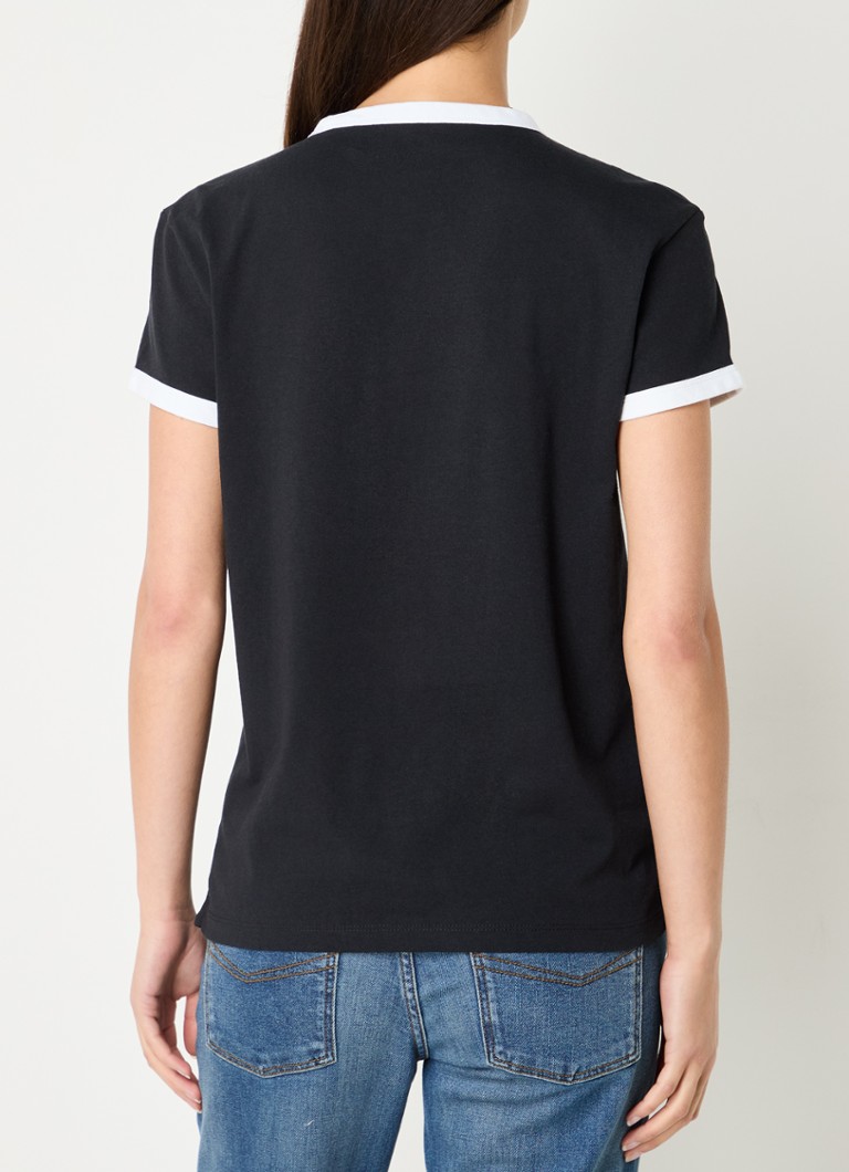 Zadig&Voltaire Walk Blason T-shirt made of organic cotton with rhinestones and logo