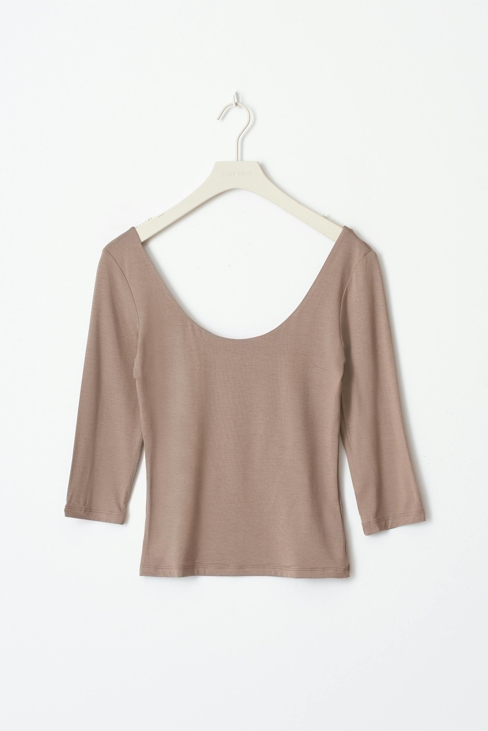 Soft touch scoop neck top