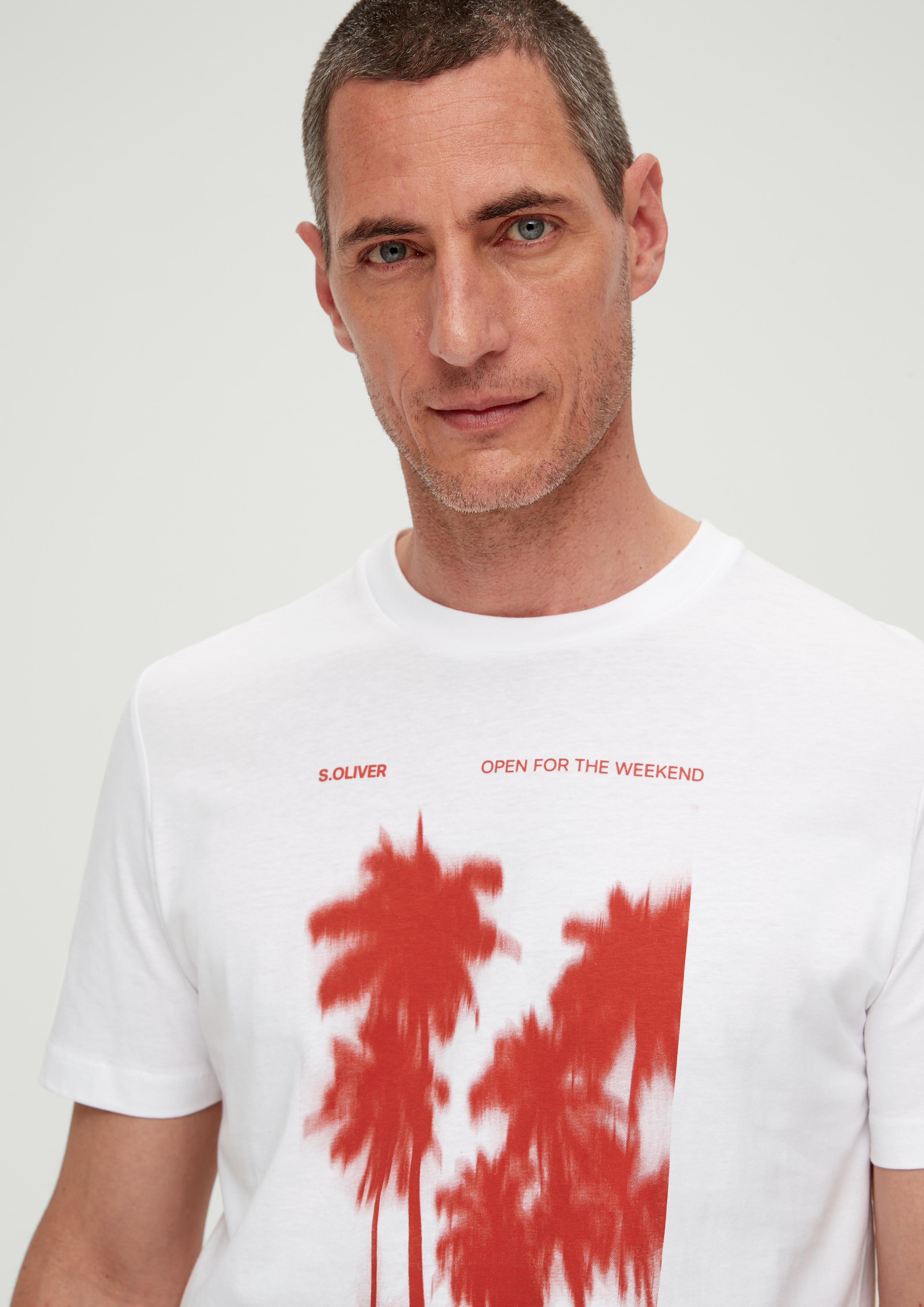 Baumwollshirt mit Frontprint  2131368-01D1