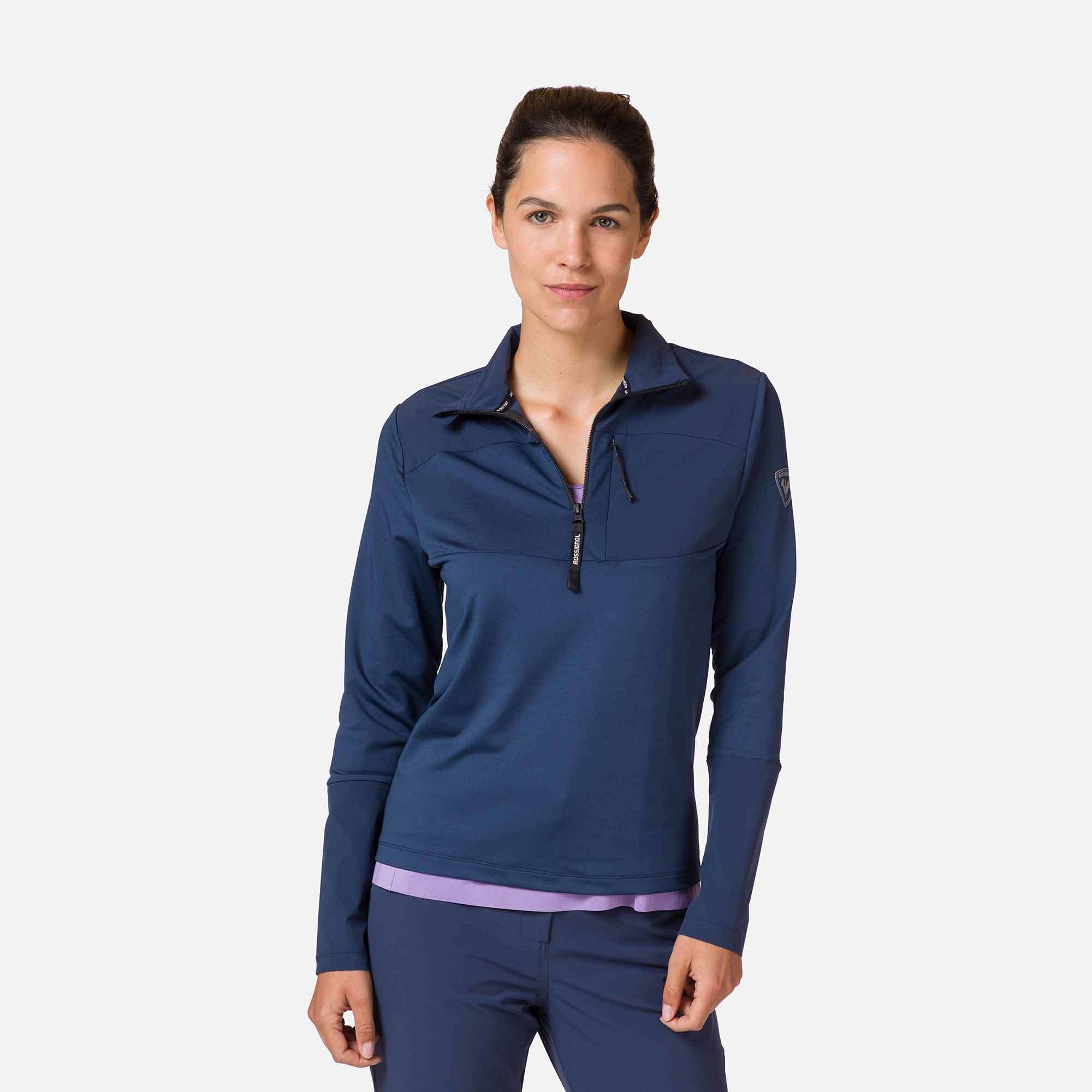 Couche intermédiaire semi-zippé femme