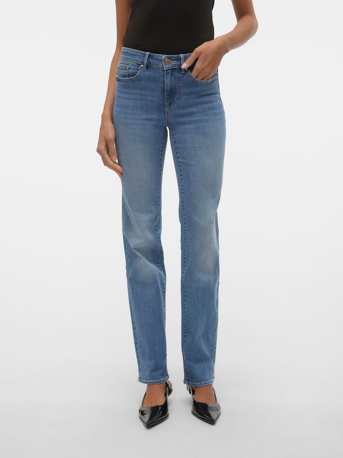 VMFLASH Mid Rise Gerade geschnitten Jeans