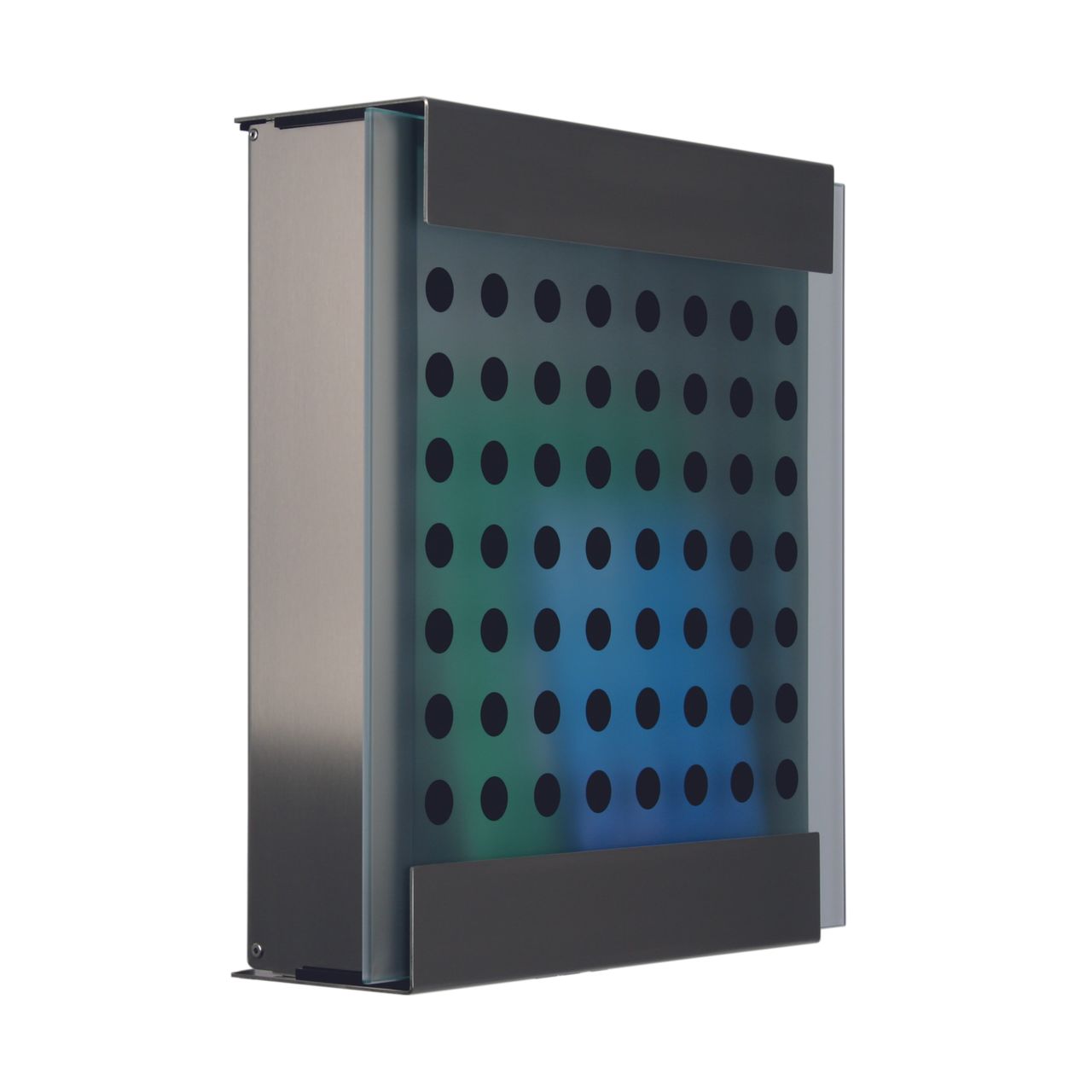 Keilbach Designprodukte Keilbach Briefkasten, Edelstahl, Glasfront schwarz