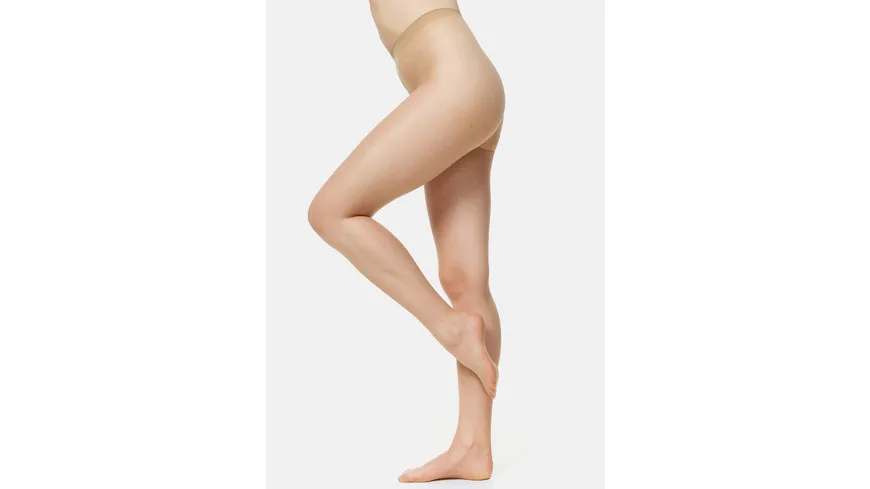 NUR DIE Damen Feinstrumpfhose Transparent 15 DEN mandel