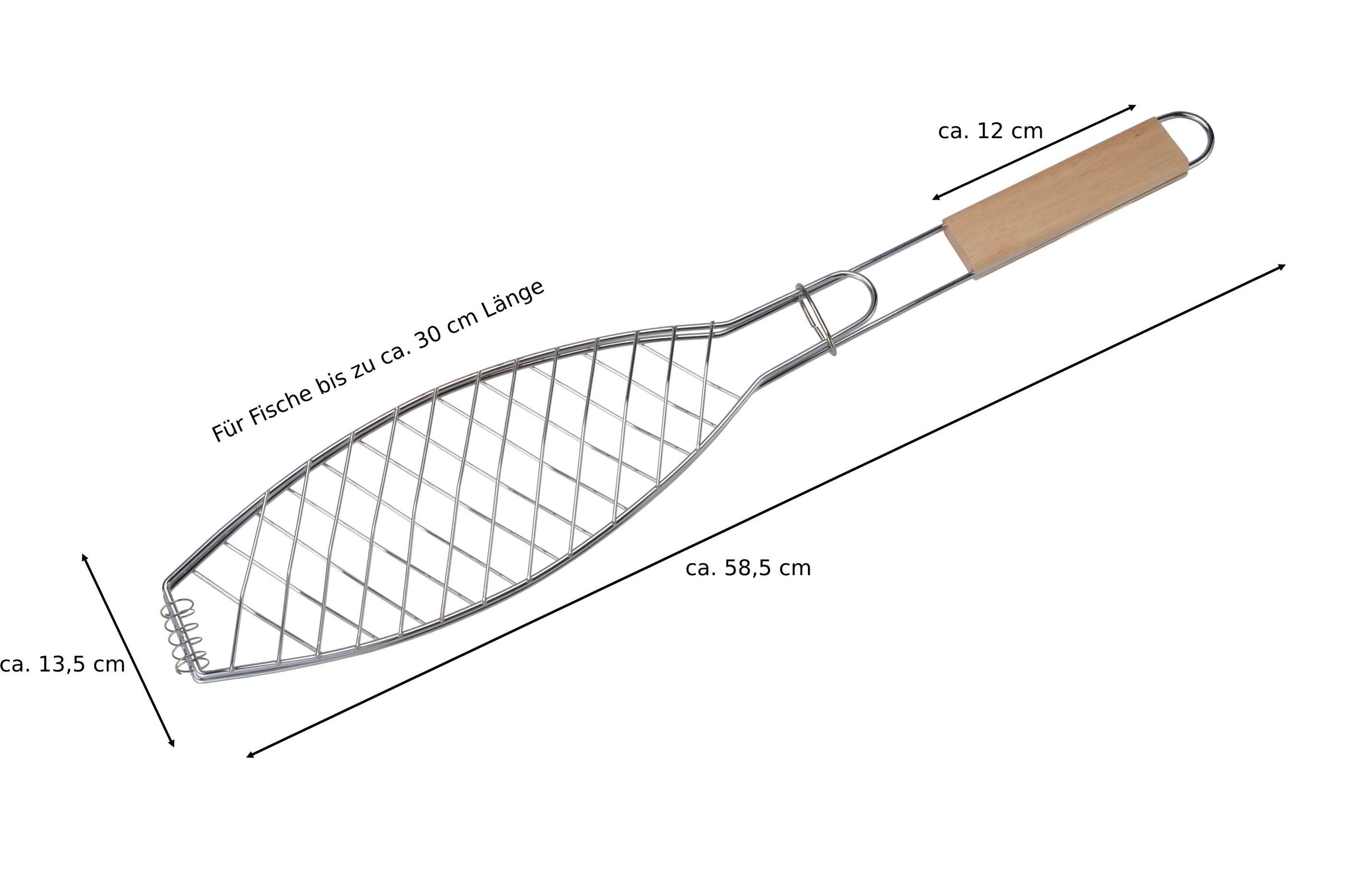 Gravidus Grillzange Fischbräter Fischgriller Fischklammer Fischzange Fisch-Grillzange