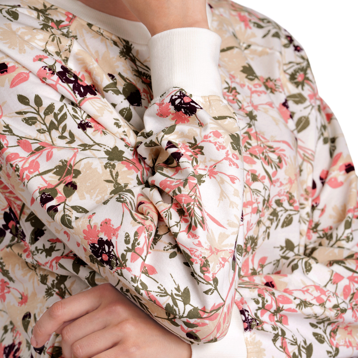 Damen Loungewear-Sweatshirt floral gemustert