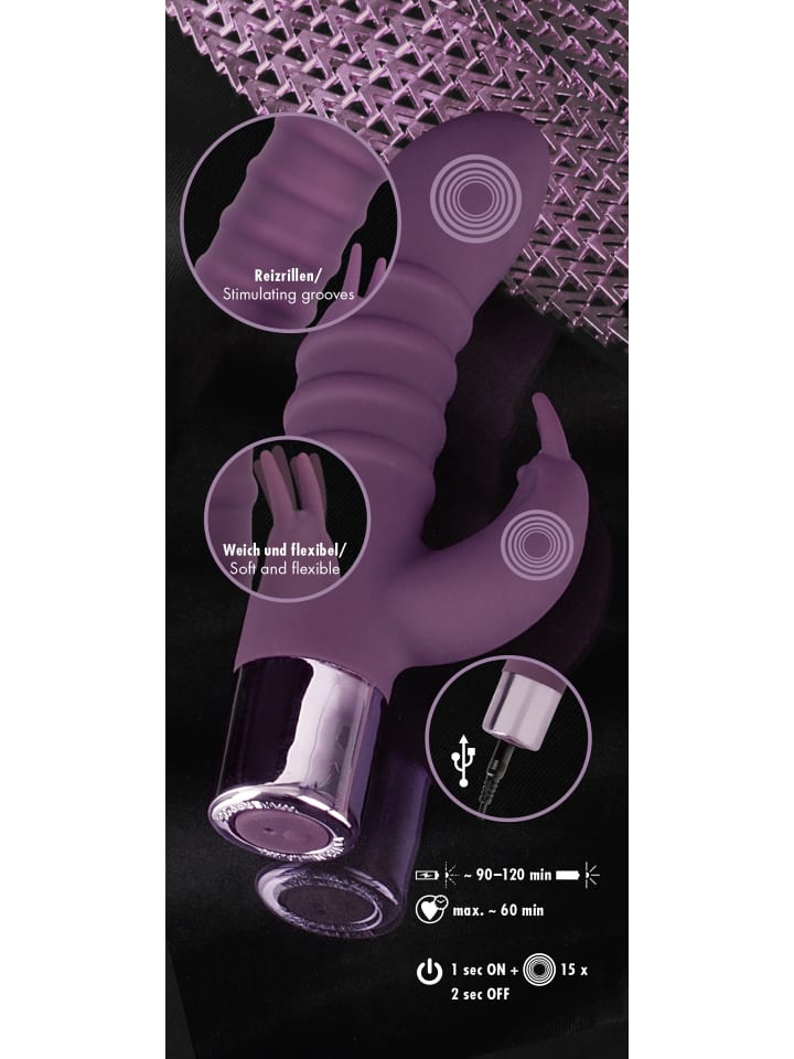 Elegant Series Rabbitvibrator Rabbit Vibe in lila günstig kaufen 16 cm
