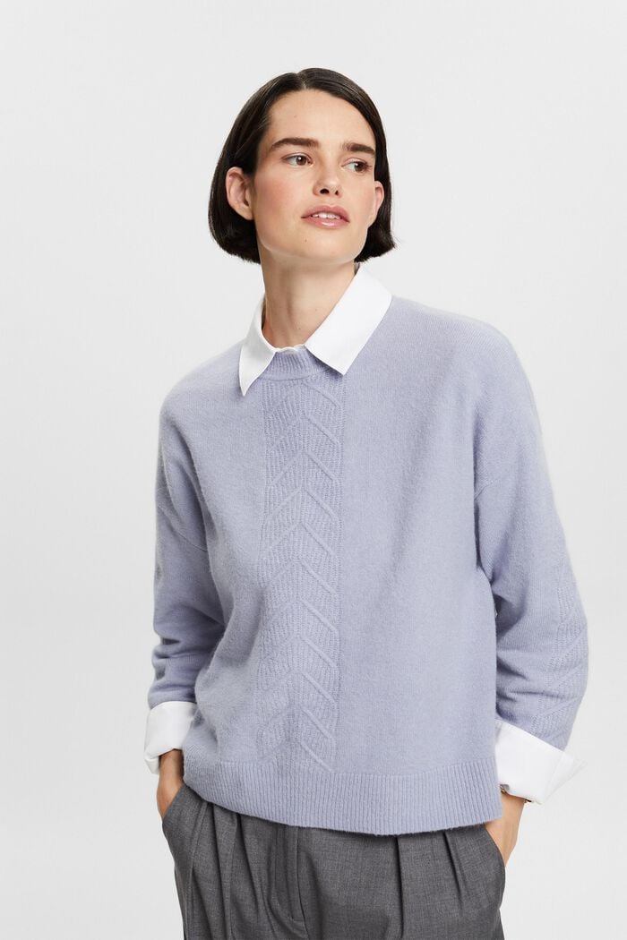 Strickpullover mit Rundhalsausschnitt