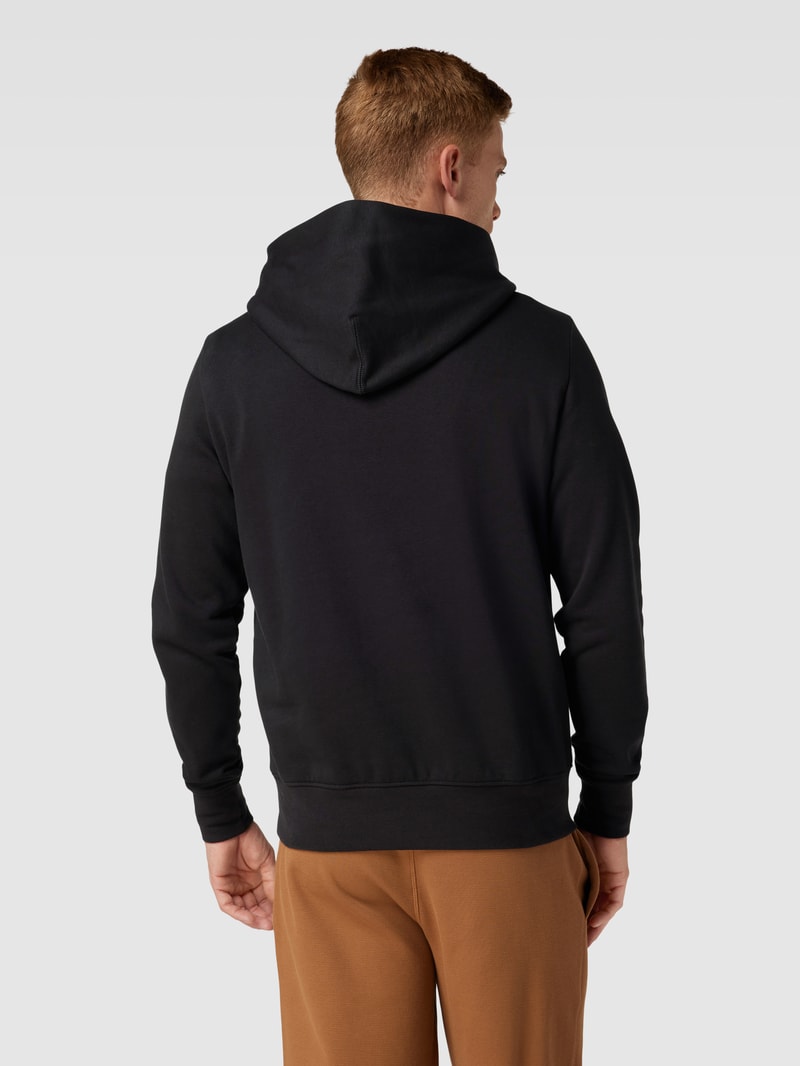 Hoodie mit Logo-Stitching Modell 'FLAG' in schwarz