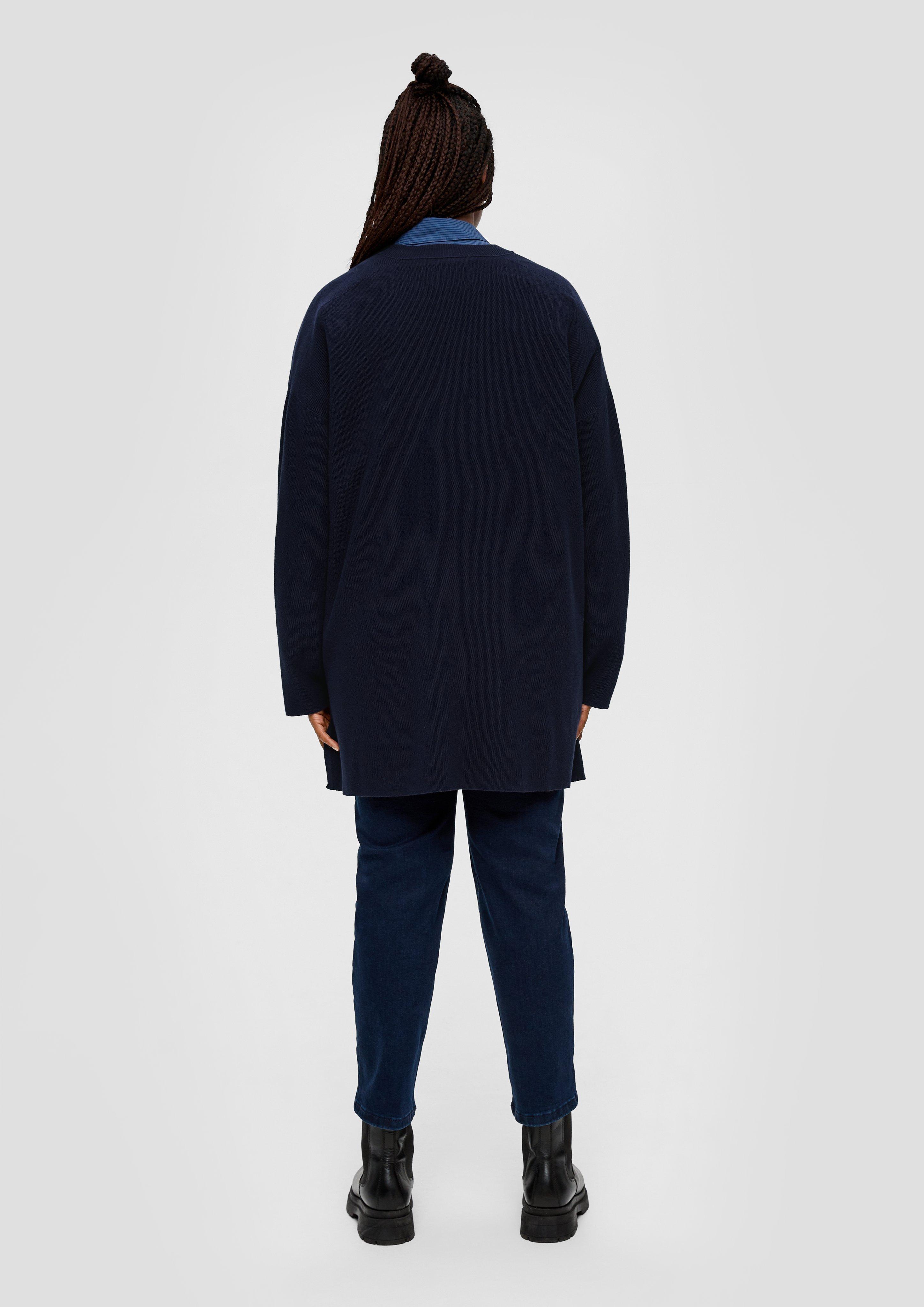 Strickjacke mit Rippblende  2138091-5959