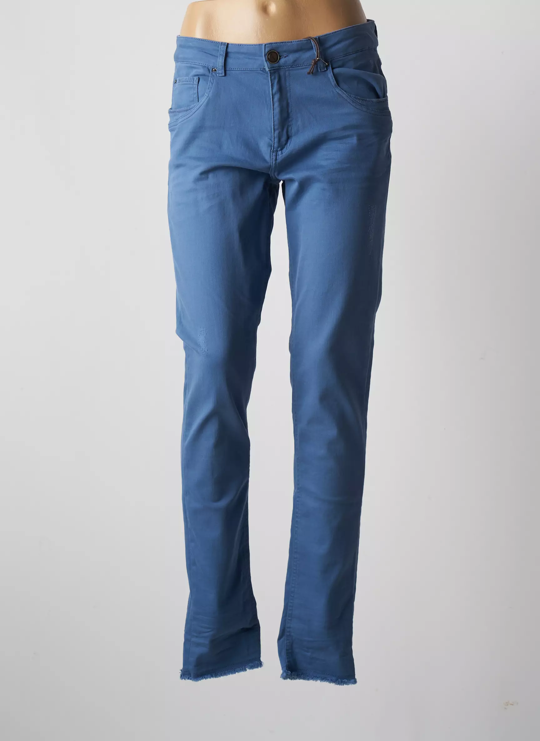 Para Mi Pantalons Slim Femme couleur bleu