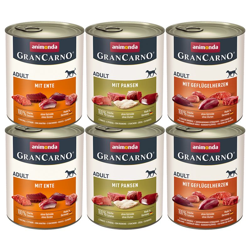 Probierpaket animonda GranCarno Original Adult 6 x 800 g