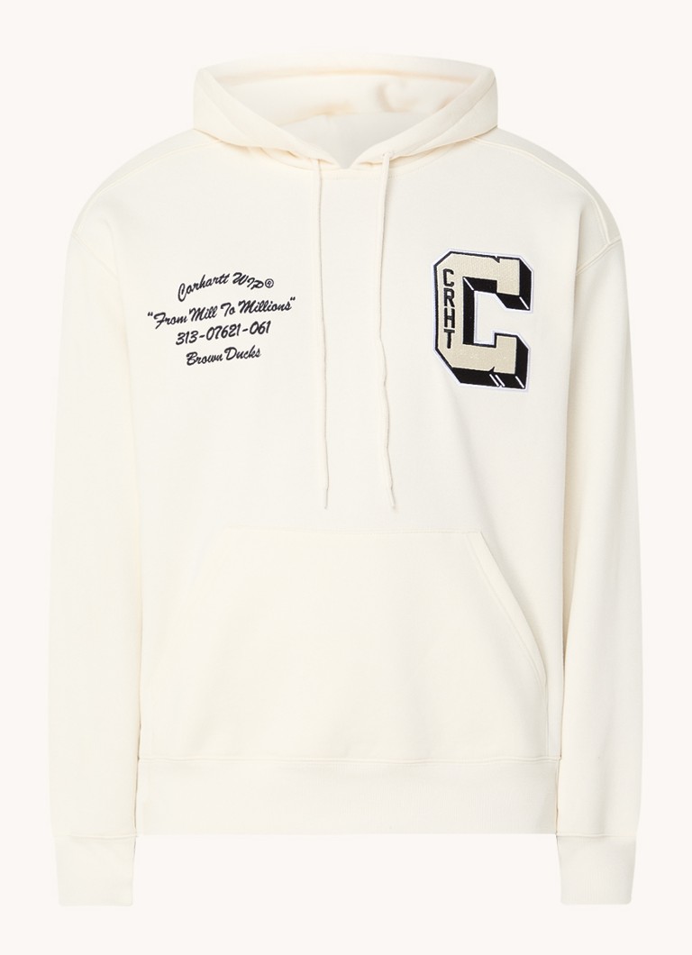 Carhartt WIP Brown Duck hoodie with logo embroidery