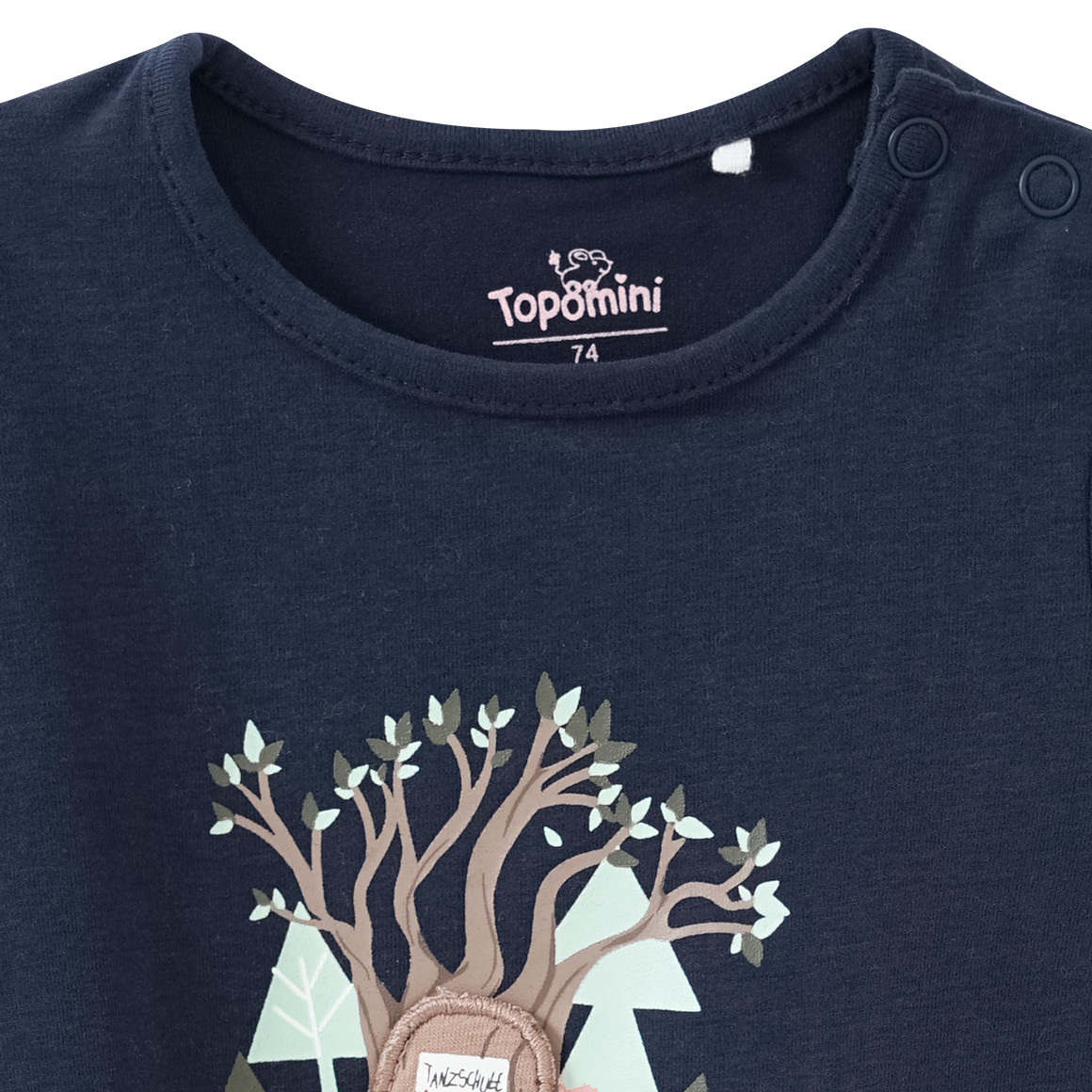 Baby Langarmshirt mit Print und Applikation