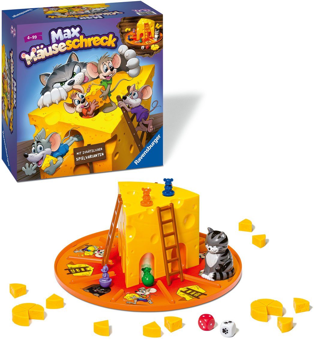 Ravensburger Spiel, Aktionsspiel Max Mäuseschreck, FSC® - schützt Wald - weltweit; Made in Germany