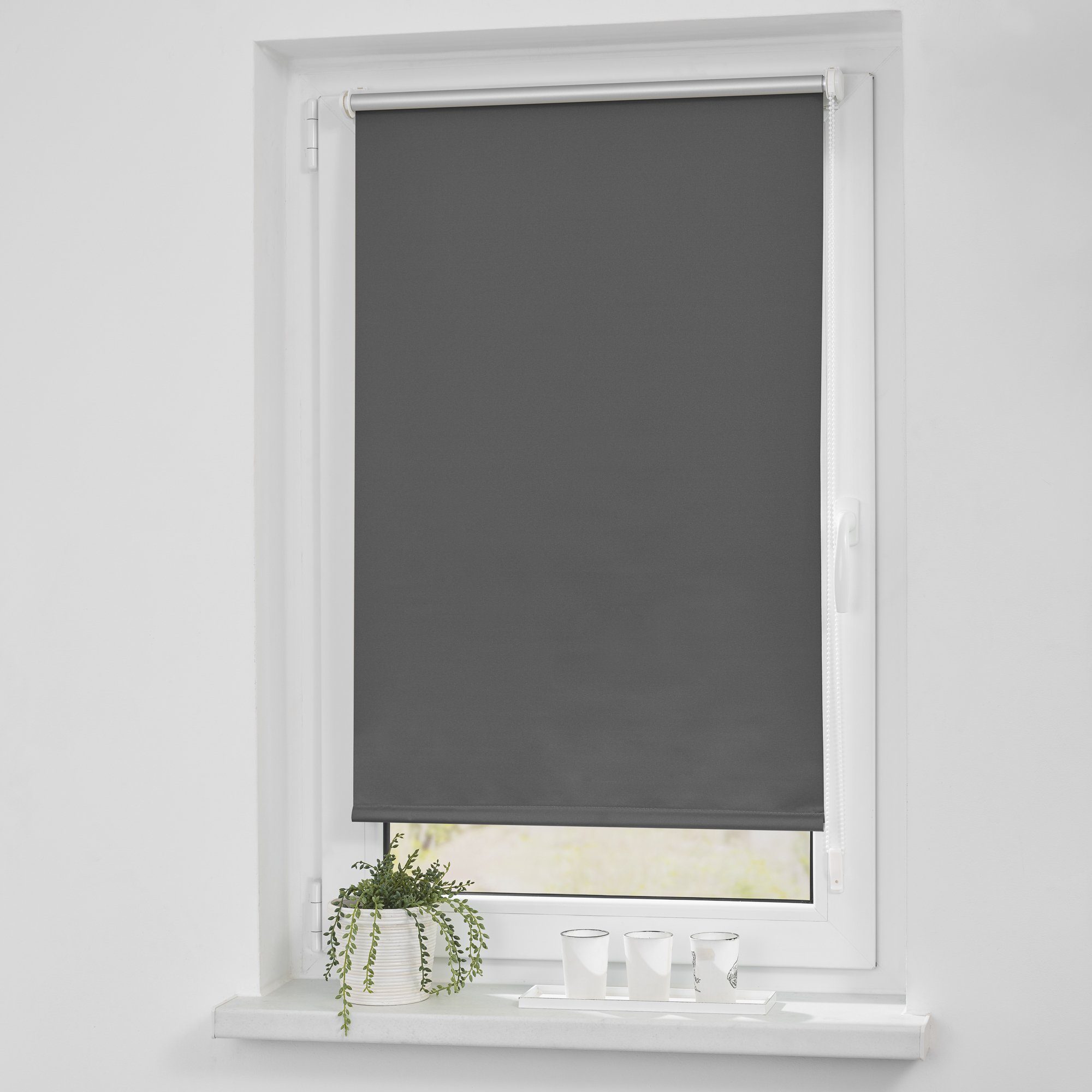 Rollo Thermo-Rollo, Roomy, verdunkelnd, Klemmbar, Anschraubbar, freihängend, Klemmbar, Anschraubbar, Klemmfix ohne Bohren Verdunkelungsrollo Hitzeschutzrollo Sichtschutz, verdunkelnd, abdunkelnd, verstellbare Klemmträger, freihängend, Thermo-Funktion