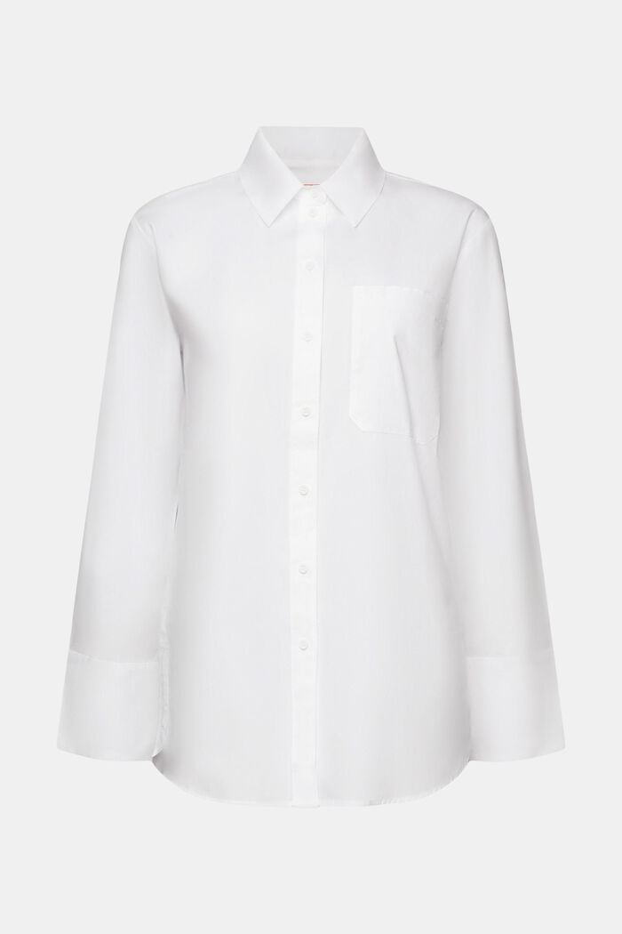 Hemdbluse in lockerer Passform, 100 % Baumwolle