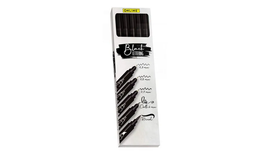 ONLINE Black Lettering 5-er Set