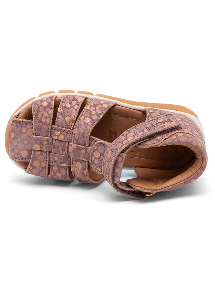 bisgaard Leder-Halbsandalen in Lila/ Orange günstig kaufen