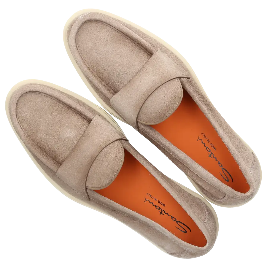 Santoni - Loafer MGDT18 Veloursleder - beige