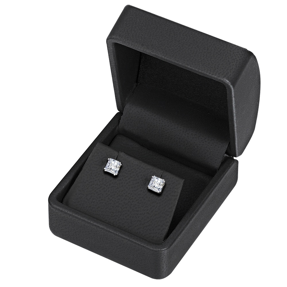 Trilani Puces d'oreilles en argent Argent sterling Oxyde de zirconium (CZ) en Argent Boucles d'oreilles