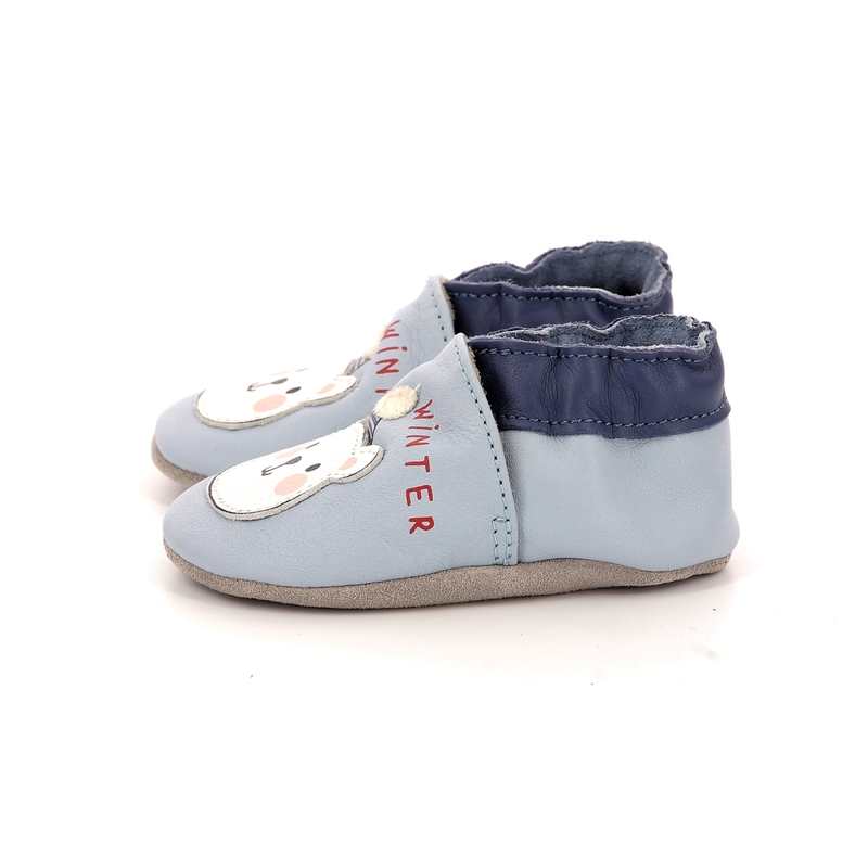 Chaussons cuir Hello Winter