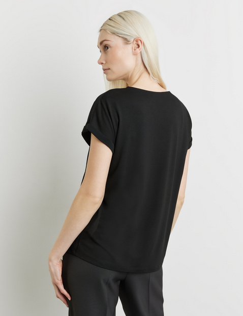 Blusenshirt mit Chiffon-Layer