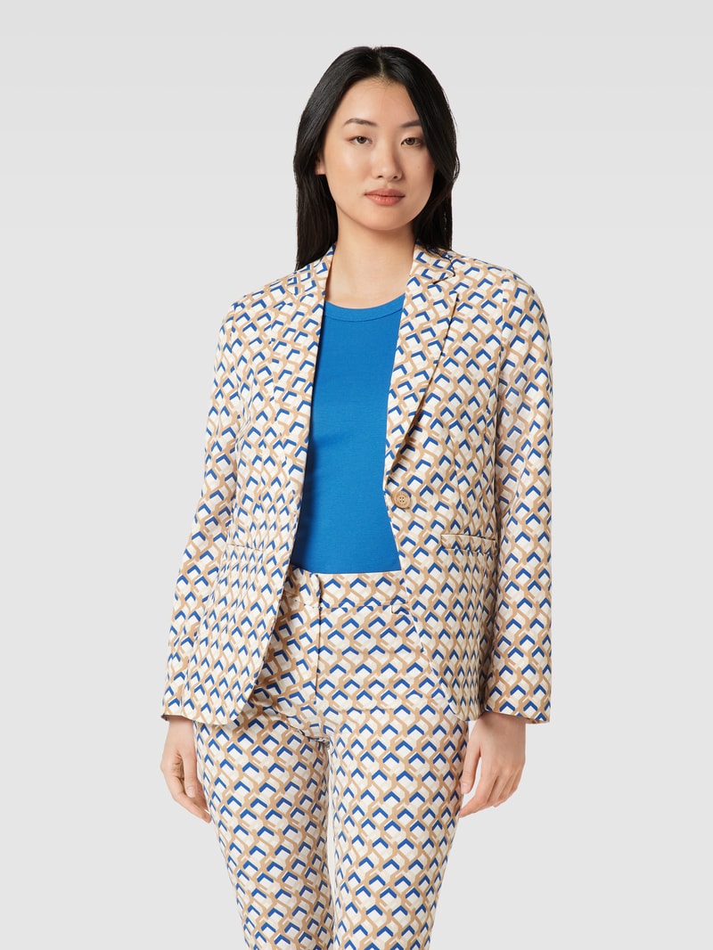 Blazer mit Allover-Muster in offwhite