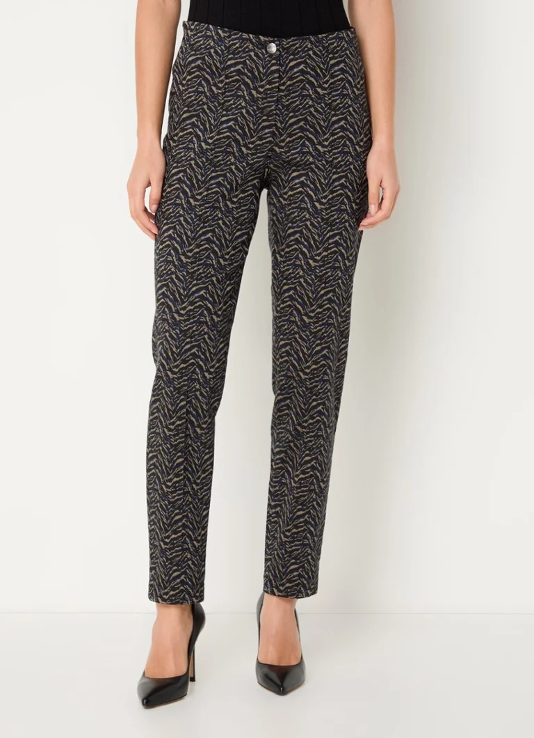 Gerry Weber Mid waist slim fit trousers with print