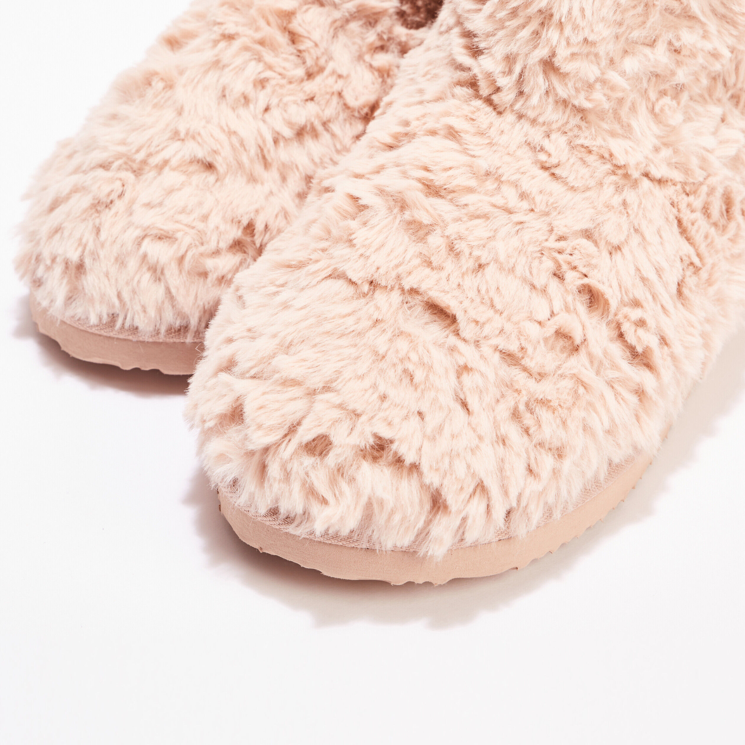 Chaussons bottines fourrure sable femme | Cache Cache