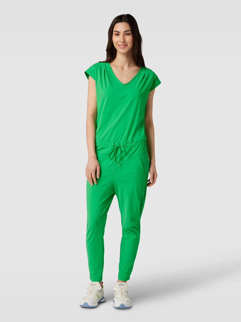 Jumpsuit mit V-Ausschnitt Modell 'GIRA' in grün